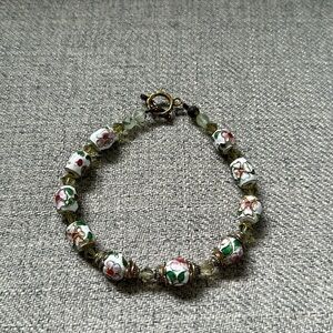 Cloisonné beaded bracelet